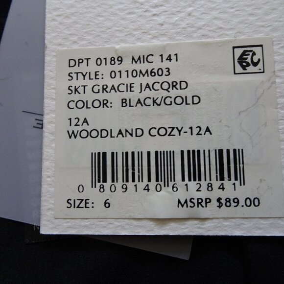 Alex Marie Leopard Print Skirt Women's Size 6 Black Animal Print - Picture 7 of 7